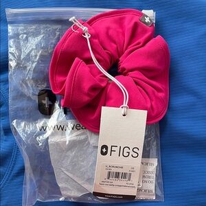 NWT Figs -Shocking Pink scrunchie